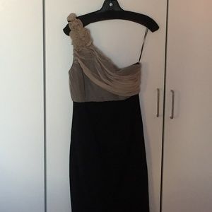 Zara black and rose one shoulder dress - size M